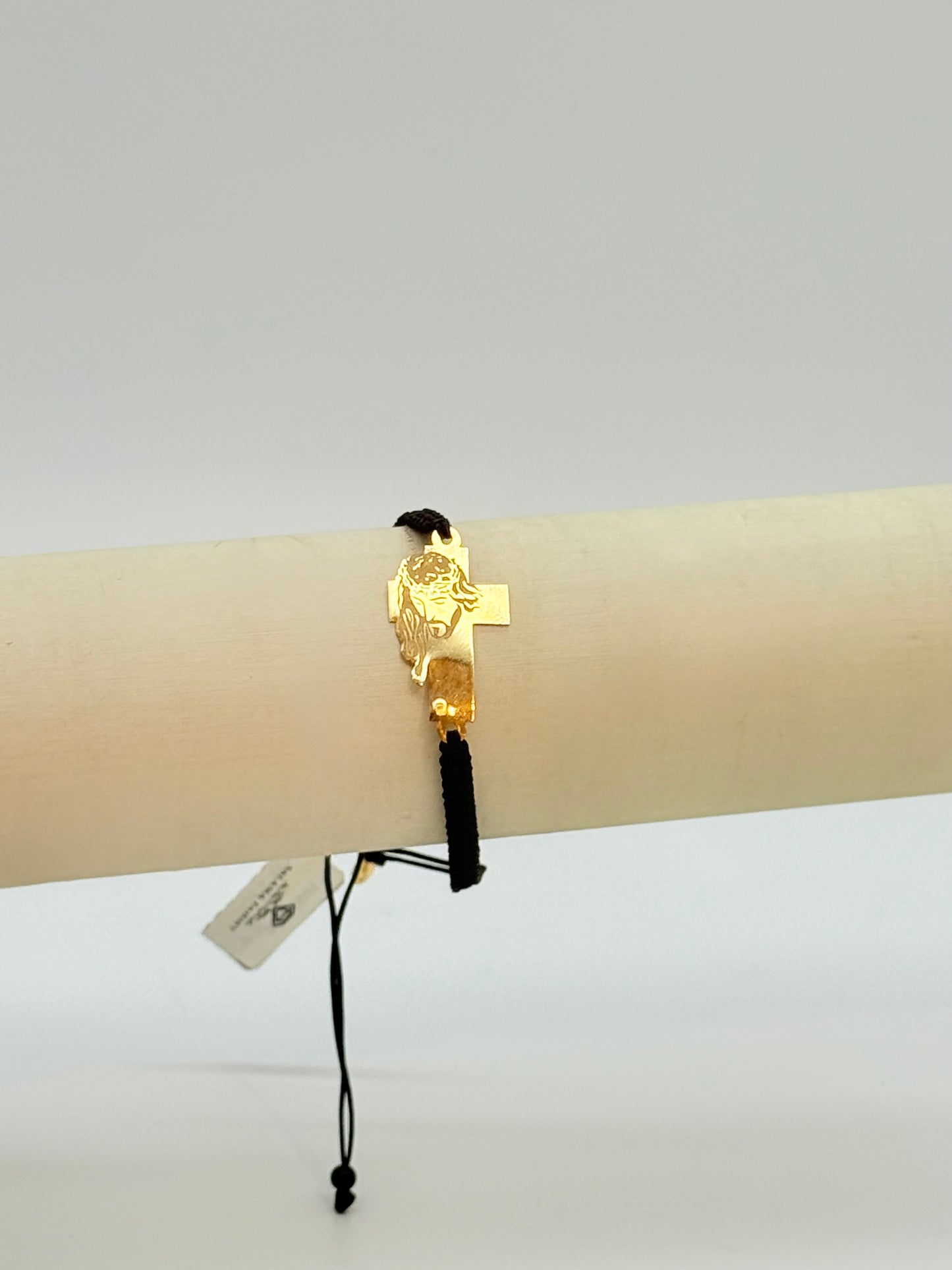 Jesus Face On The Cross Gold Bracelet In 18K